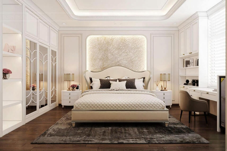 Thiết kế phòng ngủ phong cách Tân cỏ điển sang trọng