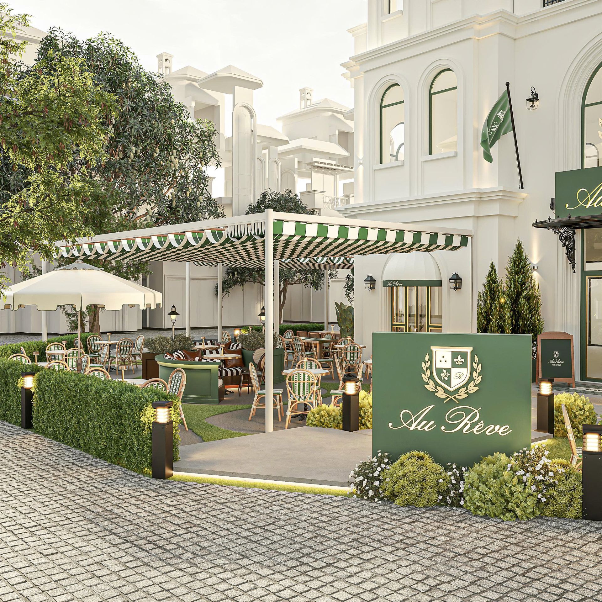 DỰ ÁN THIẾT KẾ NỘI THẤT QUÁN AUREVE COFFEE