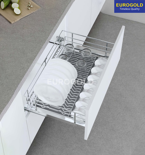 Giá xoong nồi, bát đĩa đa năng inox 304 nan Oval Eurogold - EPV6060F 
