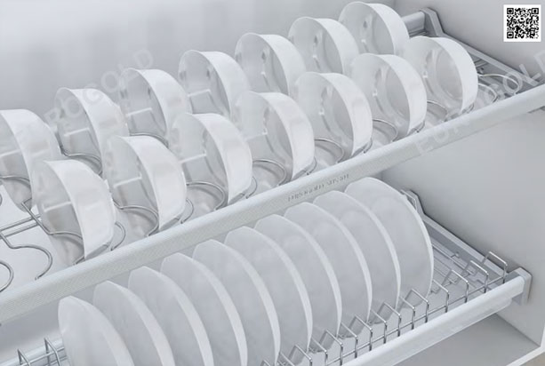 Thiết kế nan inox của giá để bát cố định Eurogold