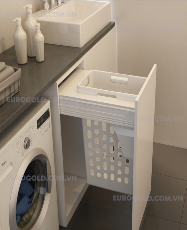 Giỏ để đồ giặt ray hộp giảm chấn Eurogold - EUA01400