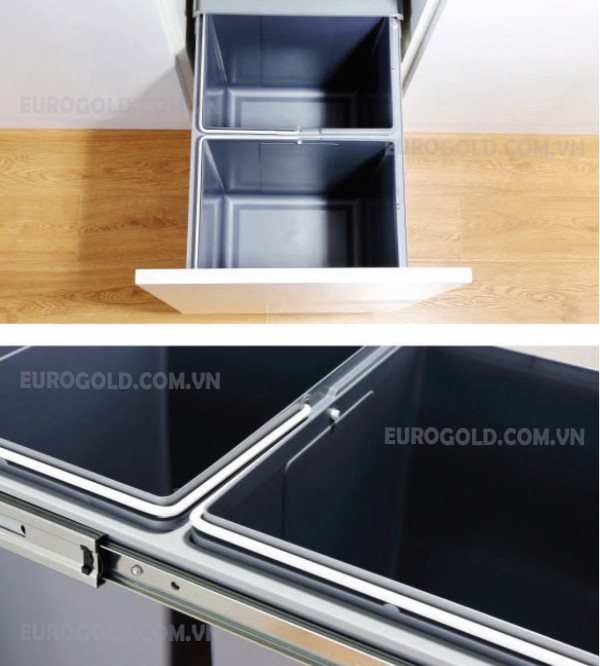 Thùng rác gắn cánh âm tủ Eurogold.