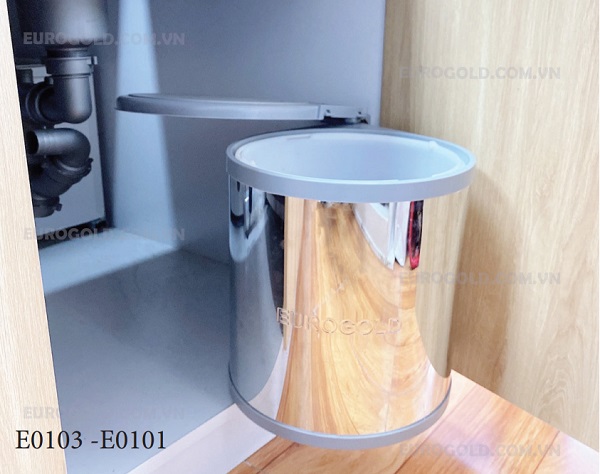 Thùng rác tròn gắn cánh Eurogold - E0103 